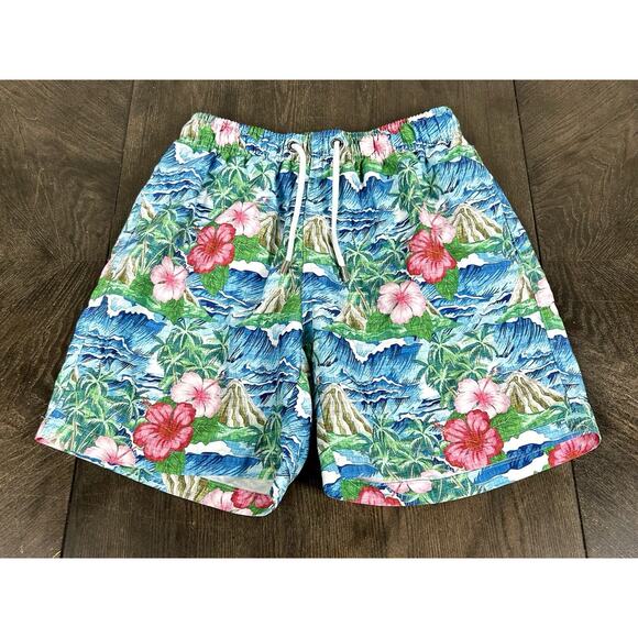 Franks OAHU Tropical Jungle Swim Shorts Trunks Board Shorts Small Hawaiian - Picture 1 of 10